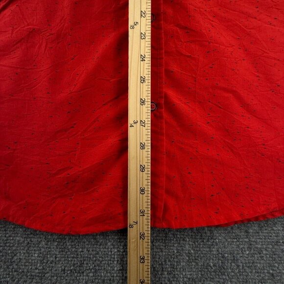 Red Ape Urban Wear Red Black Splatter Button Up Long Sleeve Shirt Men 2XL Adult - Picture 4 of 16